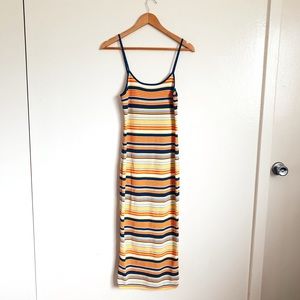 Akira Striped Fitted Midi